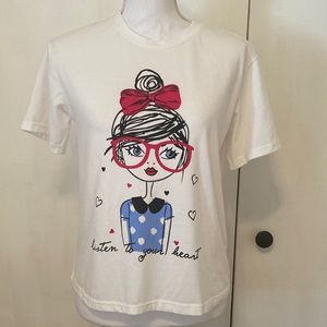 5 for $20 MIX N MATCH White Graphic Tee